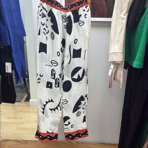 FARM Rio Black and White Graphic Pants